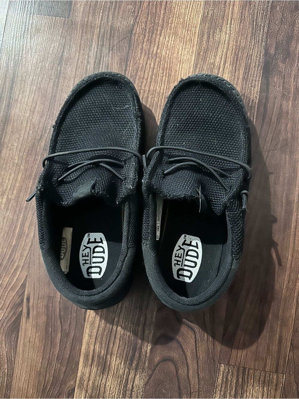 Hey Dude Kids Black Slip-On Sneakers